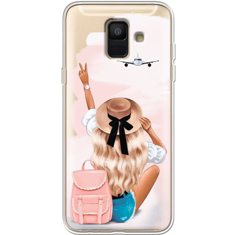 Прозрачный чехол Uprint Samsung A600 Galaxy A6 2018 Travel Girl