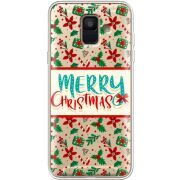 Прозрачный чехол Uprint Samsung A600 Galaxy A6 2018 Vintage Christmas Pattern