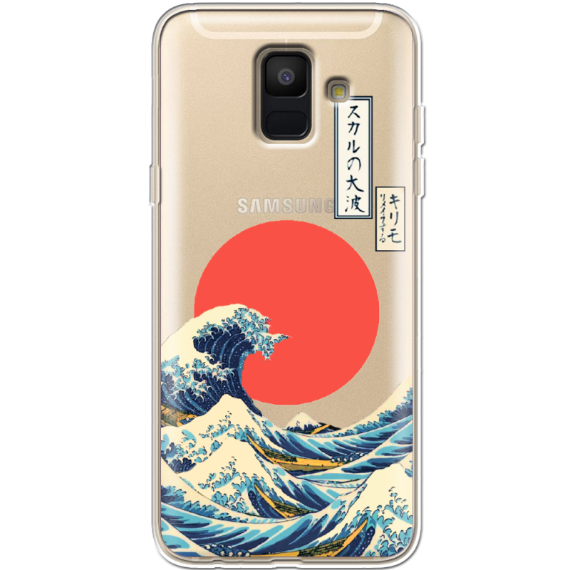 Прозрачный чехол Uprint Samsung A600 Galaxy A6 2018 Большая волна в Канагаве