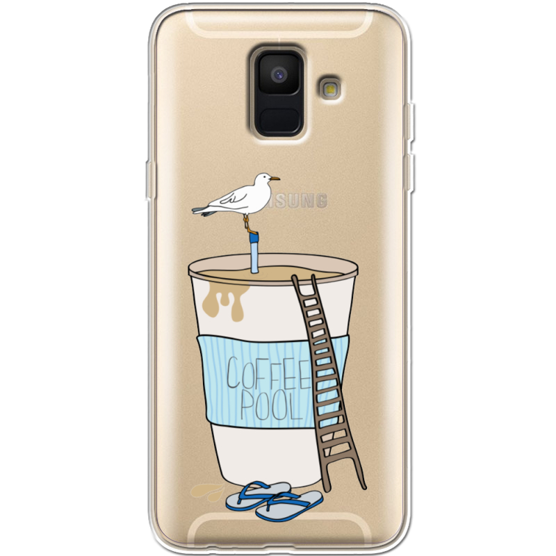 Прозрачный чехол Uprint Samsung A600 Galaxy A6 2018 Segull in Cofee Pool