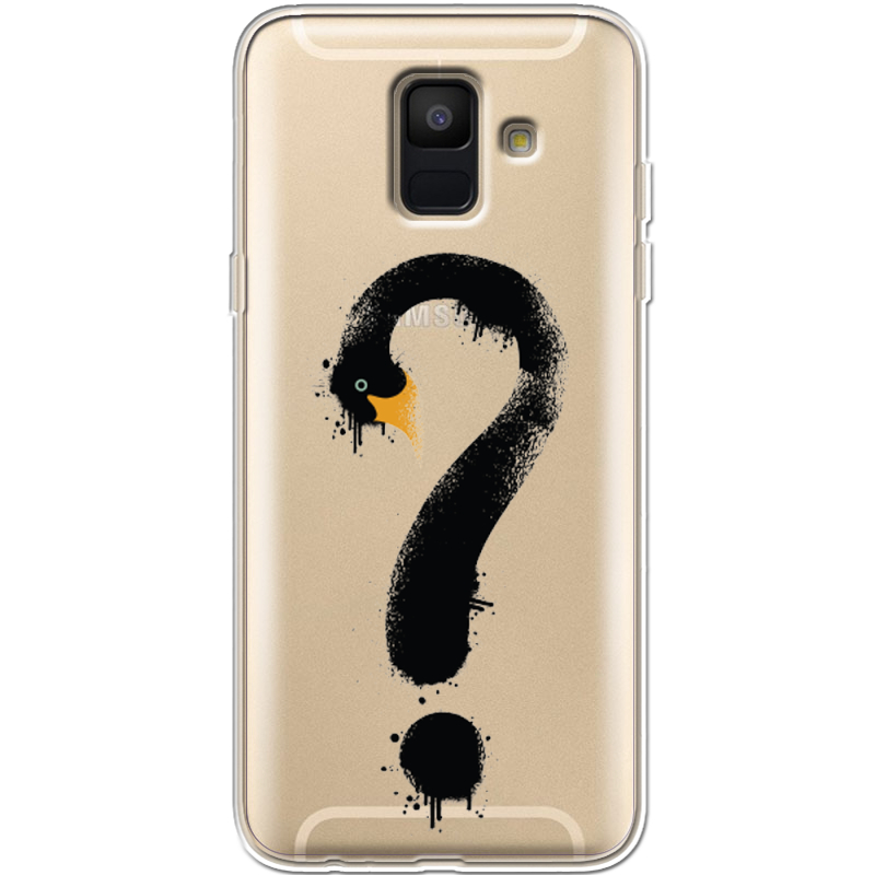 Прозрачный чехол Uprint Samsung A600 Galaxy A6 2018 Swan question