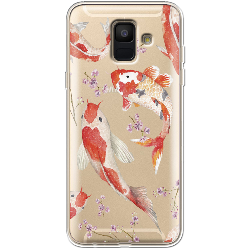 Прозрачный чехол Uprint Samsung A600 Galaxy A6 2018 Japanese Koi Fish