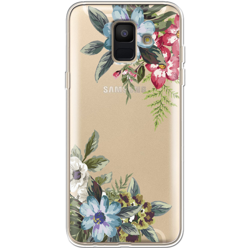 Прозрачный чехол Uprint Samsung A600 Galaxy A6 2018 Floral