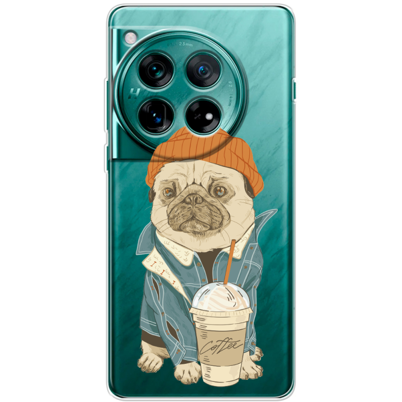 Прозорий чохол BoxFace OnePlus 12 Dog Coffeeman
