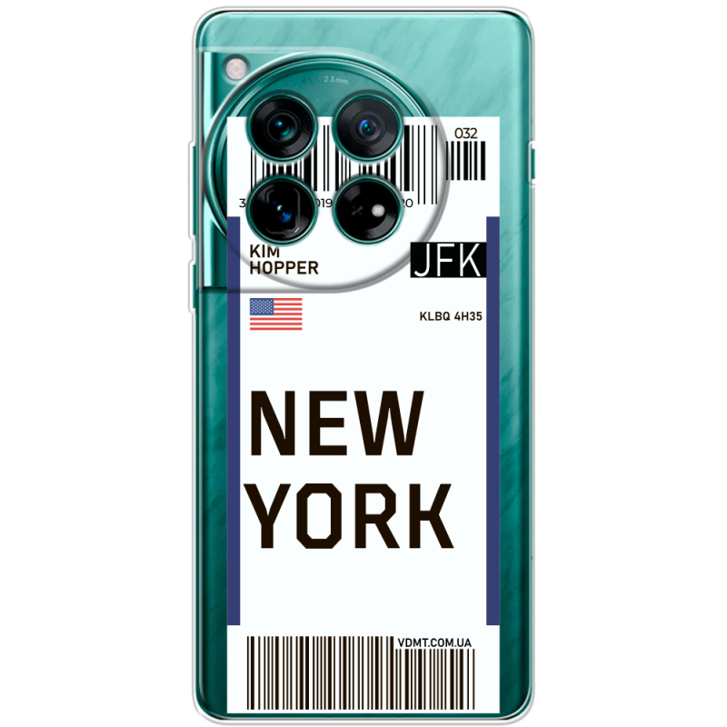 Прозорий чохол BoxFace OnePlus 12 Ticket New York
