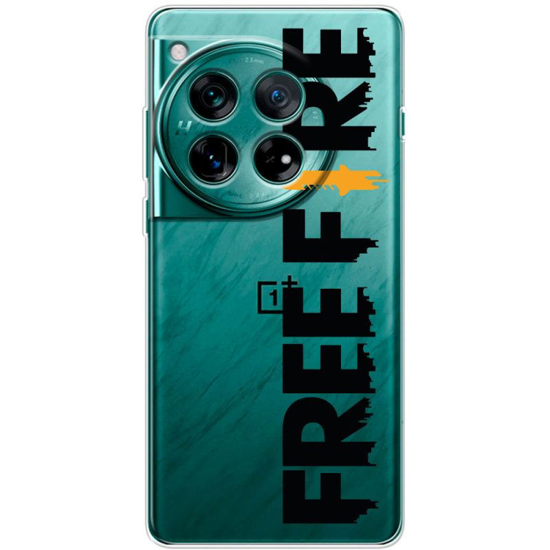 Прозорий чохол BoxFace OnePlus 12 Free Fire Black Logo
