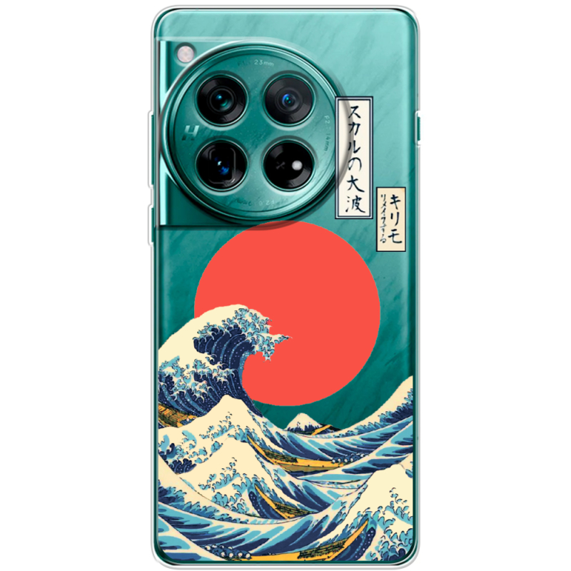 Прозорий чохол BoxFace OnePlus 12 Большая волна в Канагаве
