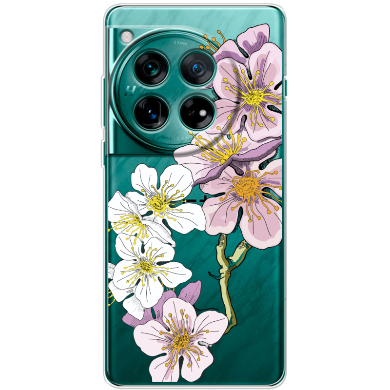 Прозорий чохол BoxFace OnePlus 12 Cherry Blossom
