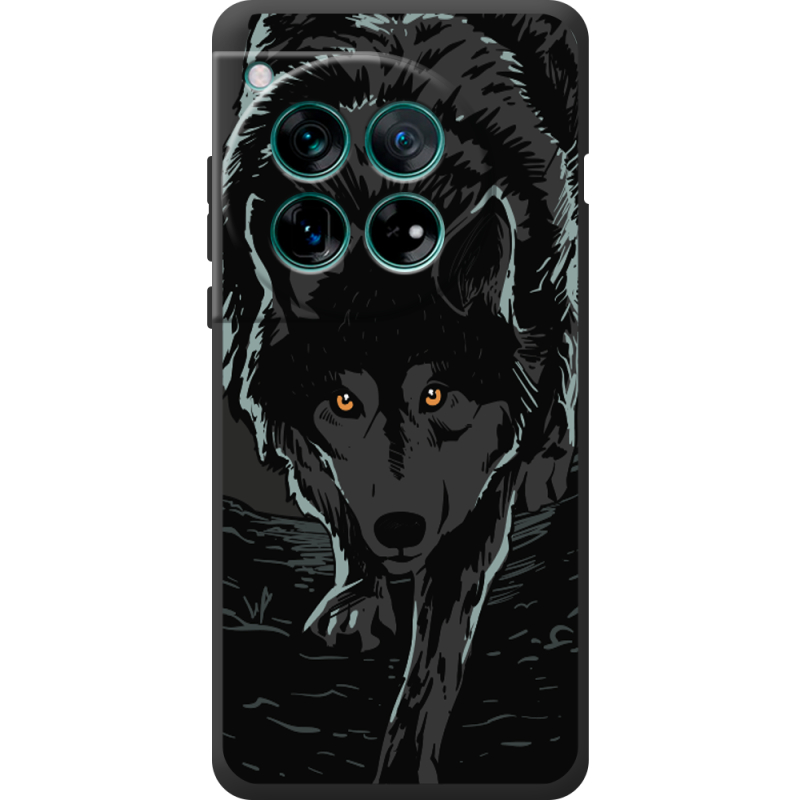 Чорний чохол BoxFace OnePlus 12 Wolf