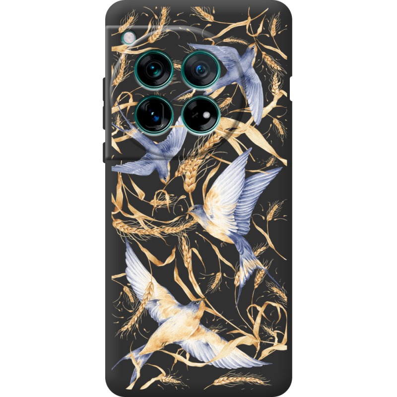 Чорний чохол BoxFace OnePlus 12 Ластівки