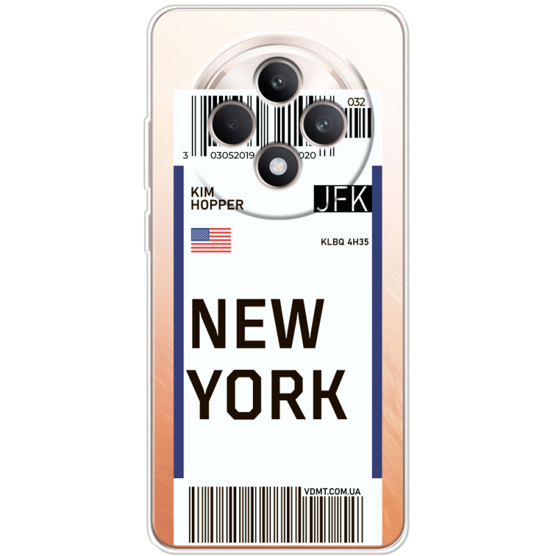 Прозорий чохол BoxFace OPPO Reno 12 F Ticket New York
