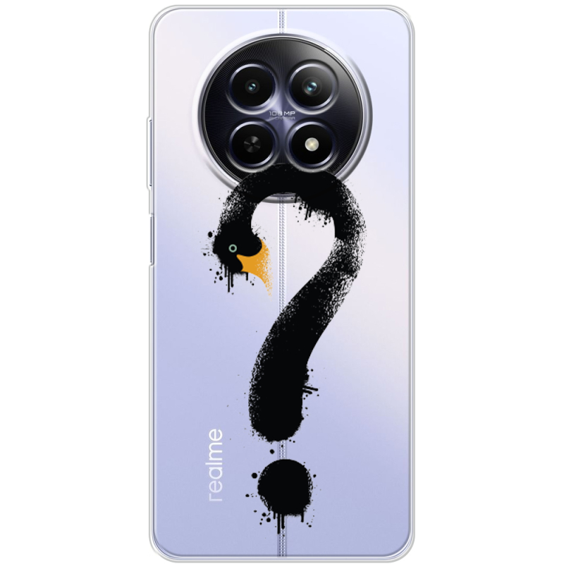 Прозорий чохол BoxFace Realme 12 5G Swan question