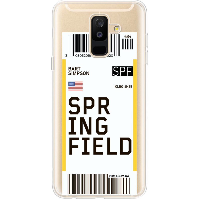 Прозрачный чехол Uprint Samsung A605 Galaxy A6 Plus 2018 Ticket Springfield