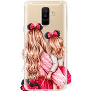 Прозрачный чехол Uprint Samsung A605 Galaxy A6 Plus 2018 Mouse Girls