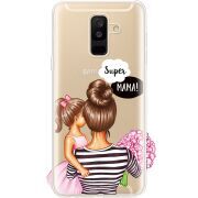 Прозрачный чехол Uprint Samsung A605 Galaxy A6 Plus 2018 Super Mama and Daughter