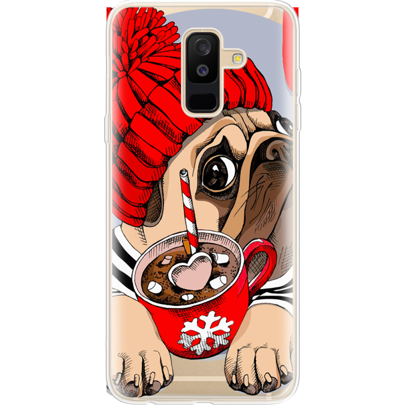 Прозрачный чехол Uprint Samsung A605 Galaxy A6 Plus 2018 Winter Puggy