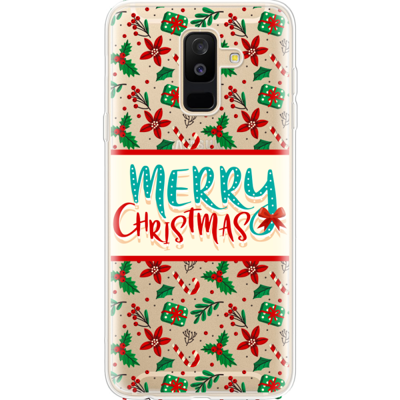 Прозрачный чехол Uprint Samsung A605 Galaxy A6 Plus 2018 Vintage Christmas Pattern