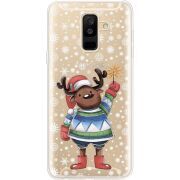 Прозрачный чехол Uprint Samsung A605 Galaxy A6 Plus 2018 Christmas Deer with Snow