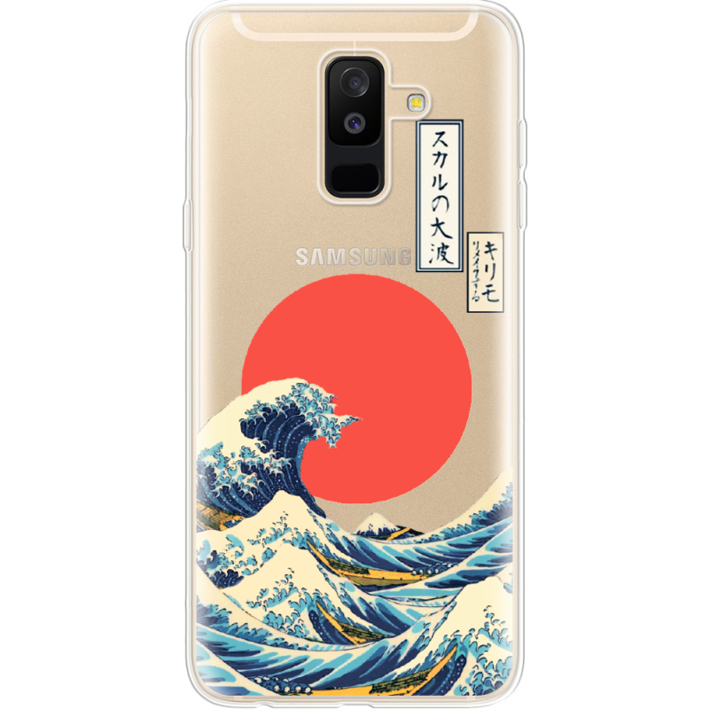 Прозрачный чехол Uprint Samsung A605 Galaxy A6 Plus 2018 Большая волна в Канагаве