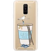 Прозрачный чехол Uprint Samsung A605 Galaxy A6 Plus 2018 Segull in Cofee Pool