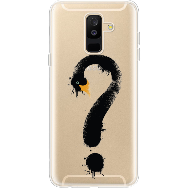Прозрачный чехол Uprint Samsung A605 Galaxy A6 Plus 2018 Swan question