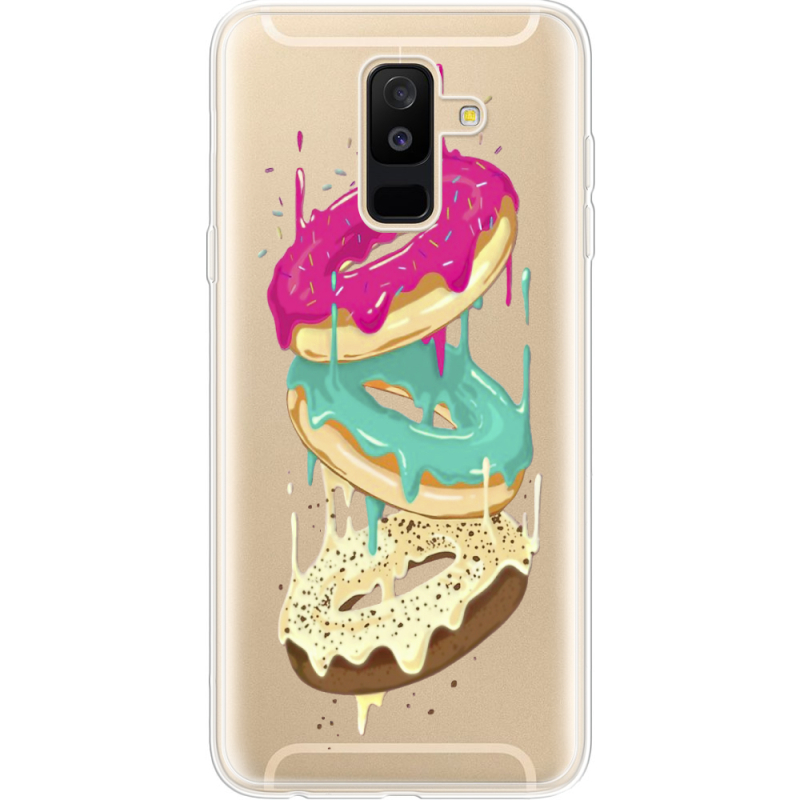 Прозрачный чехол Uprint Samsung A605 Galaxy A6 Plus 2018 Donuts