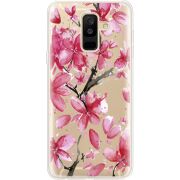 Прозрачный чехол Uprint Samsung A605 Galaxy A6 Plus 2018 Pink Magnolia
