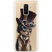 Прозрачный чехол Uprint Samsung A605 Galaxy A6 Plus 2018 Steampunk Cat