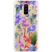 Прозрачный чехол Uprint Samsung A605 Galaxy A6 Plus 2018 Flamingo