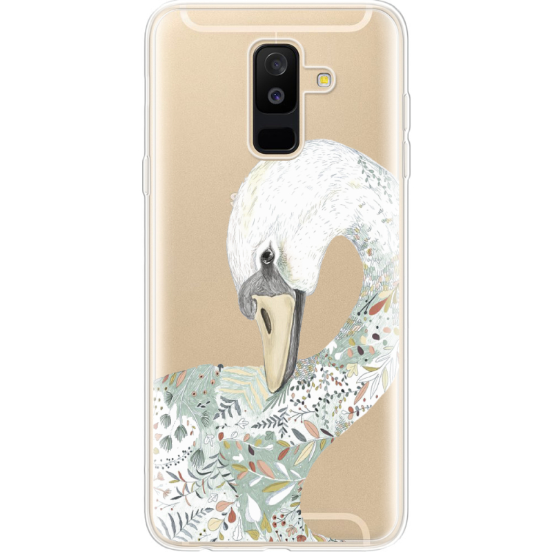 Прозрачный чехол Uprint Samsung A605 Galaxy A6 Plus 2018 Swan