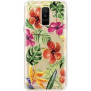 Прозрачный чехол Uprint Samsung A605 Galaxy A6 Plus 2018 Tropical Flowers