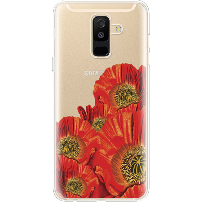 Прозрачный чехол Uprint Samsung A605 Galaxy A6 Plus 2018 Red Poppies