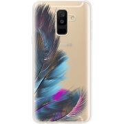 Прозрачный чехол Uprint Samsung A605 Galaxy A6 Plus 2018 Feathers