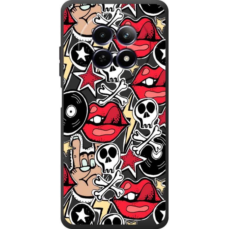 Чорний чохол BoxFace Realme 12 5G Rock Graffiti