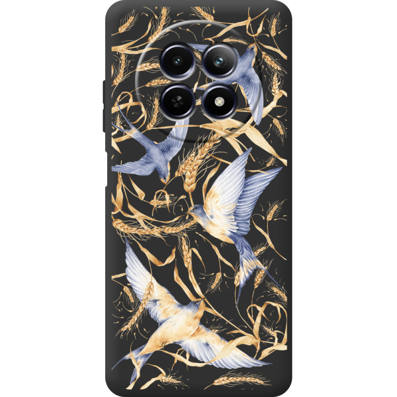 Чорний чохол BoxFace Realme 12 5G Ластівки