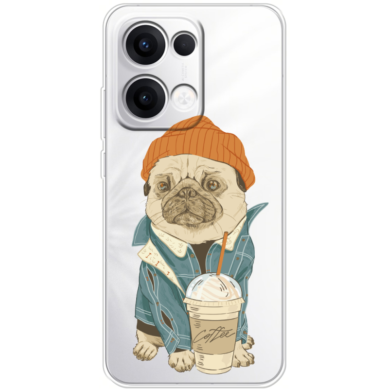 Прозорий чохол BoxFace OPPO Reno 13 5G Dog Coffeeman