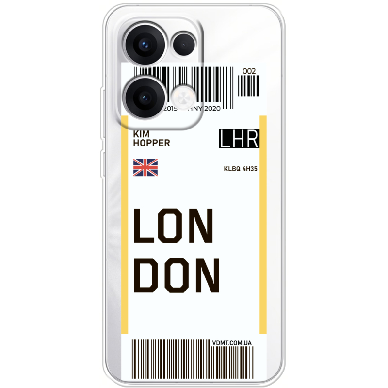 Прозорий чохол BoxFace OPPO Reno 13 5G Ticket London