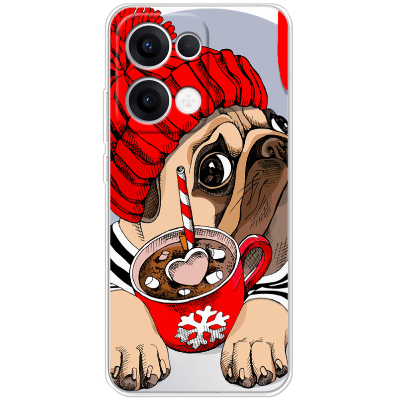 Прозорий чохол BoxFace OPPO Reno 13 5G Winter Puggy