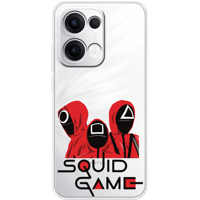 Прозорий чохол BoxFace OPPO Reno 13 5G siquid game люди в красном