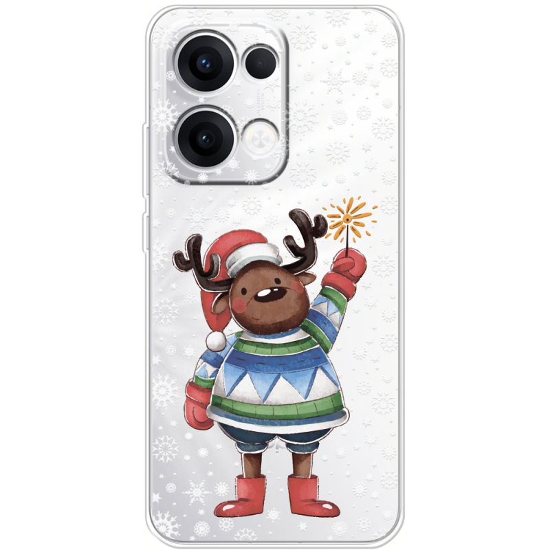Прозорий чохол BoxFace OPPO Reno 13 5G Christmas Deer with Snow