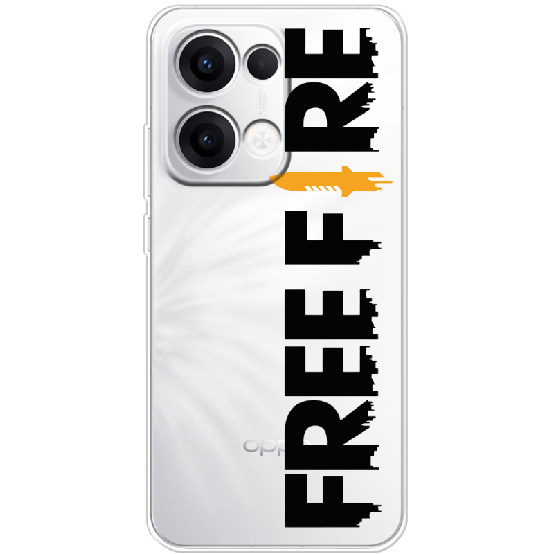 Прозорий чохол BoxFace OPPO Reno 13 5G Free Fire Black Logo