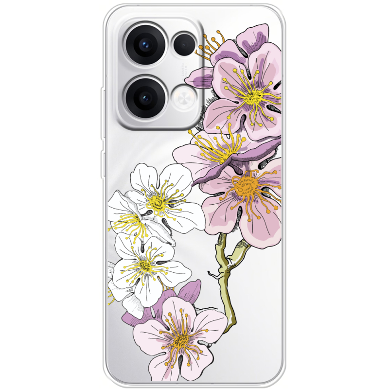 Прозорий чохол BoxFace OPPO Reno 13 5G Cherry Blossom