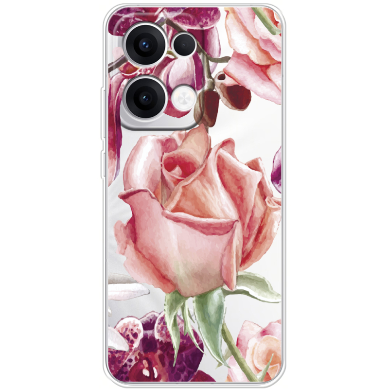 Прозорий чохол BoxFace OPPO Reno 13 5G Rose