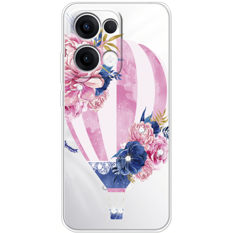 Чохол зі стразами OPPO Reno 13 5G Pink Air Baloon