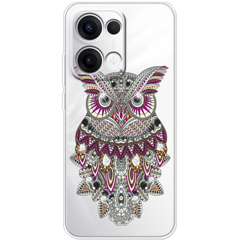 Чохол зі стразами OPPO Reno 13 5G Owl