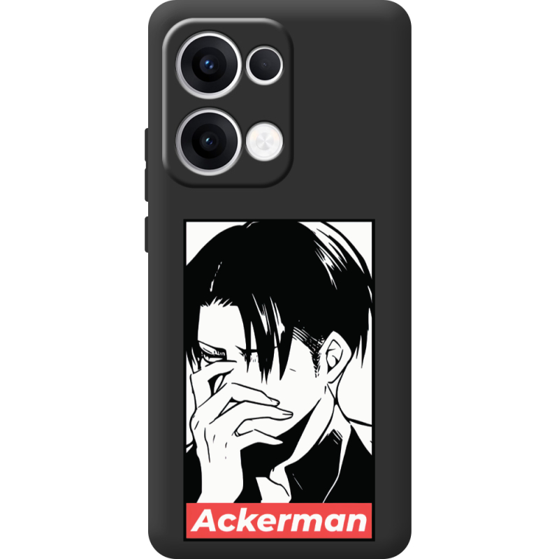 Чорний чохол BoxFace OPPO Reno 13 5G Attack On Titan - Ackerman
