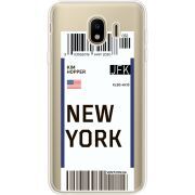 Прозрачный чехол Uprint Samsung J400 Galaxy J4 2018 Ticket New York