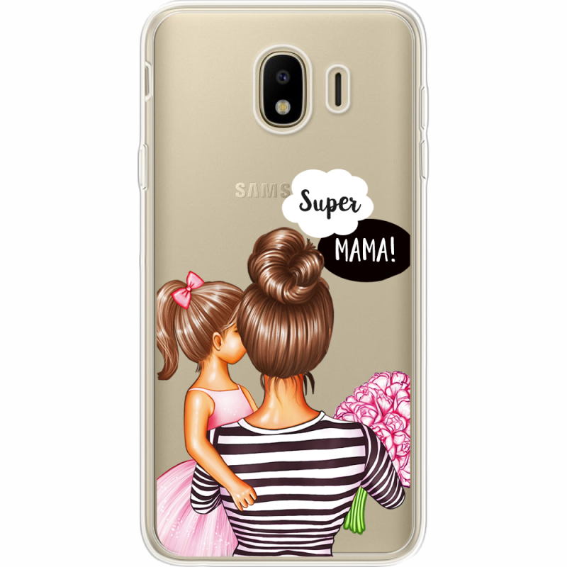 Прозрачный чехол Uprint Samsung J400 Galaxy J4 2018 Super Mama and Daughter