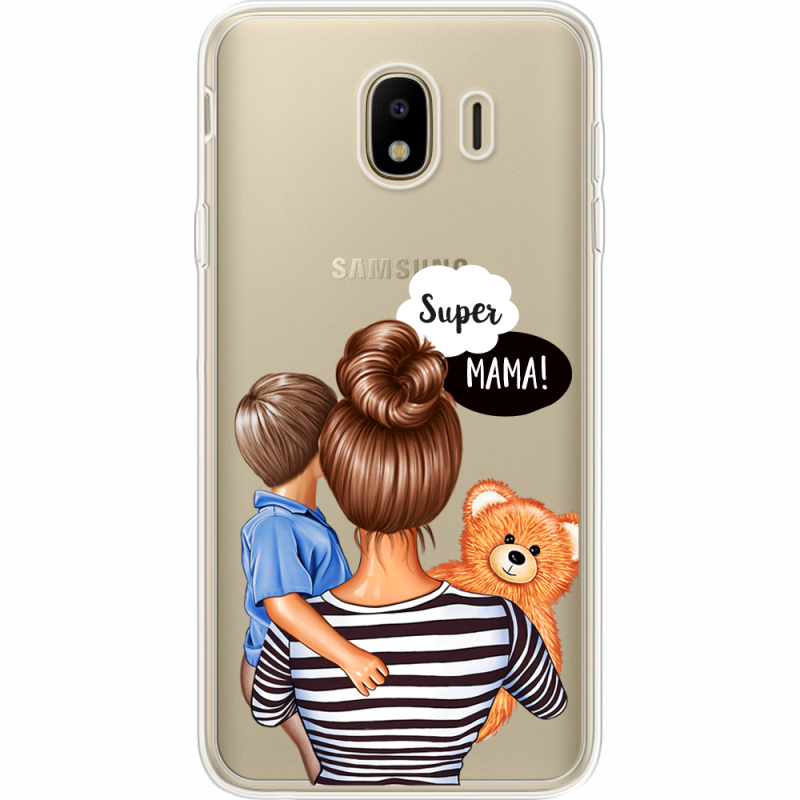 Прозрачный чехол Uprint Samsung J400 Galaxy J4 2018 Super Mama and Son