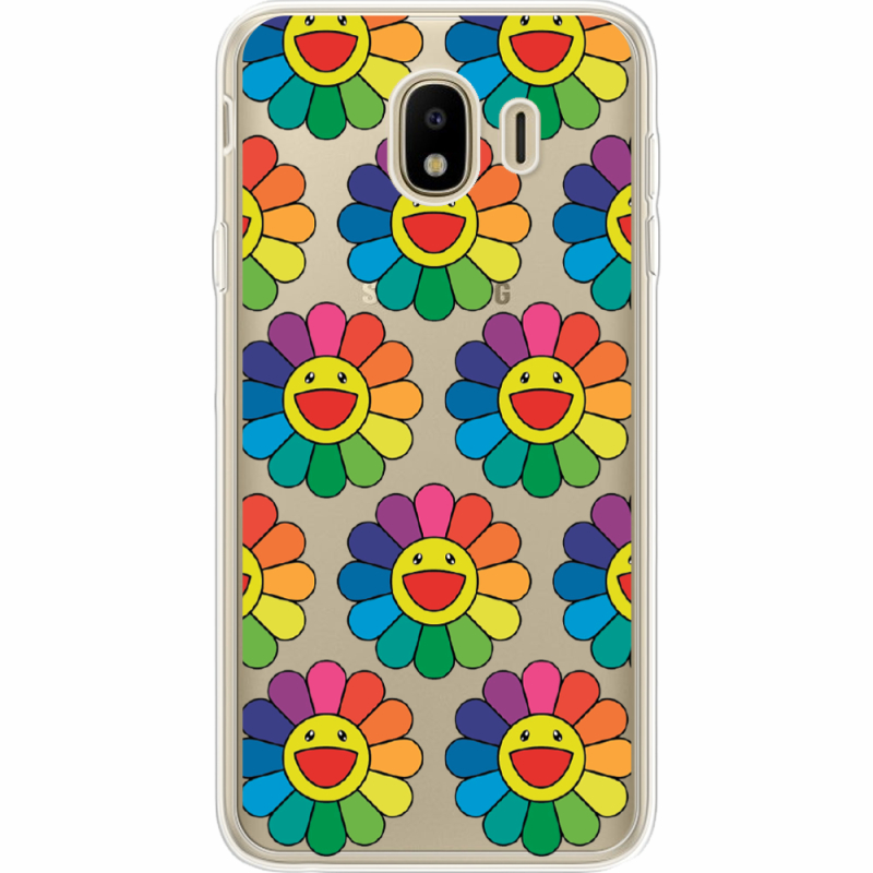 Прозрачный чехол Uprint Samsung J400 Galaxy J4 2018 Hippie Flowers